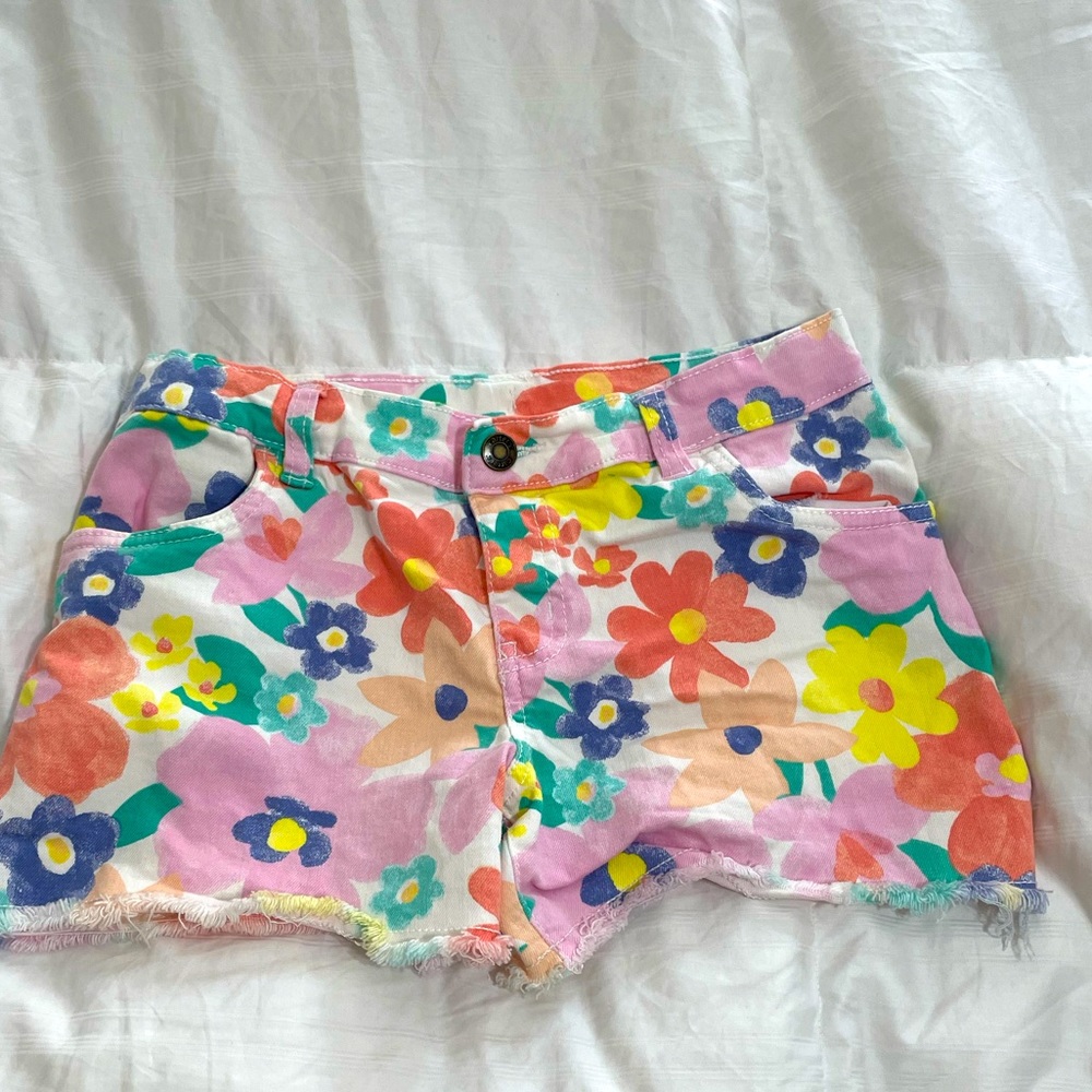 Carters Jean Flower Cut Off Shorts